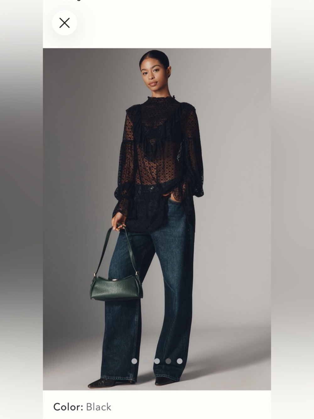 Long sleeve sheer Top